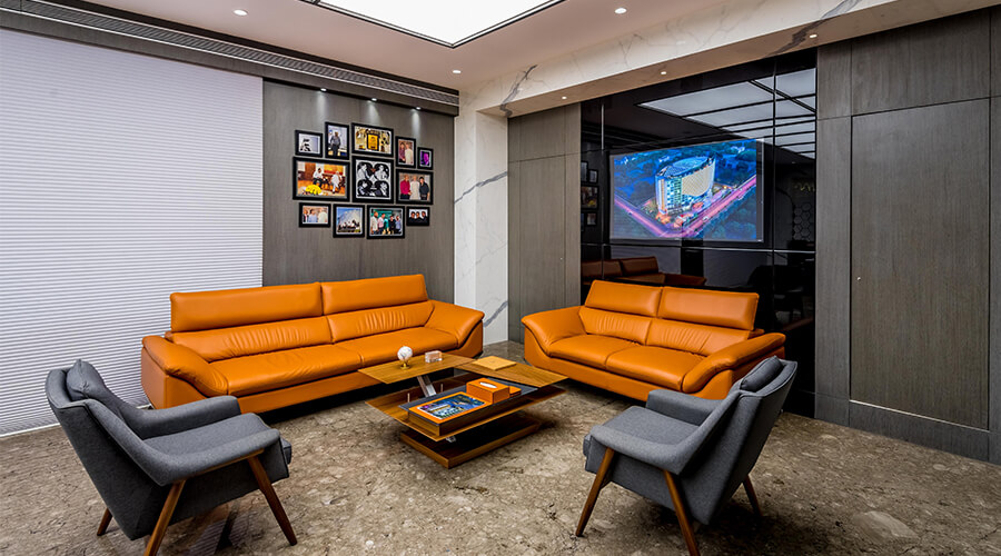Modern conference room interior design with ergonomic seating
