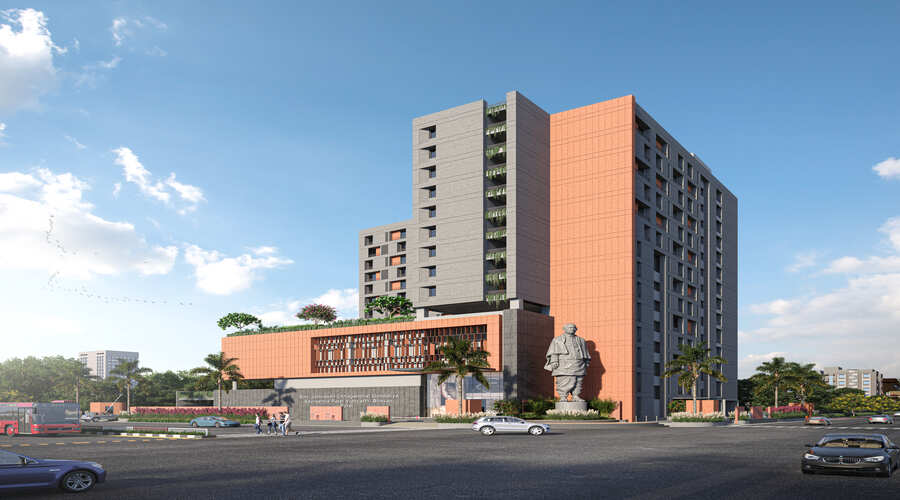 Architectural structure of healthcare and educational institute facility