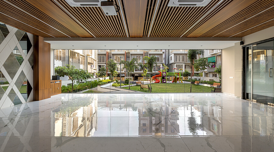 Luxury recreational interior space design view