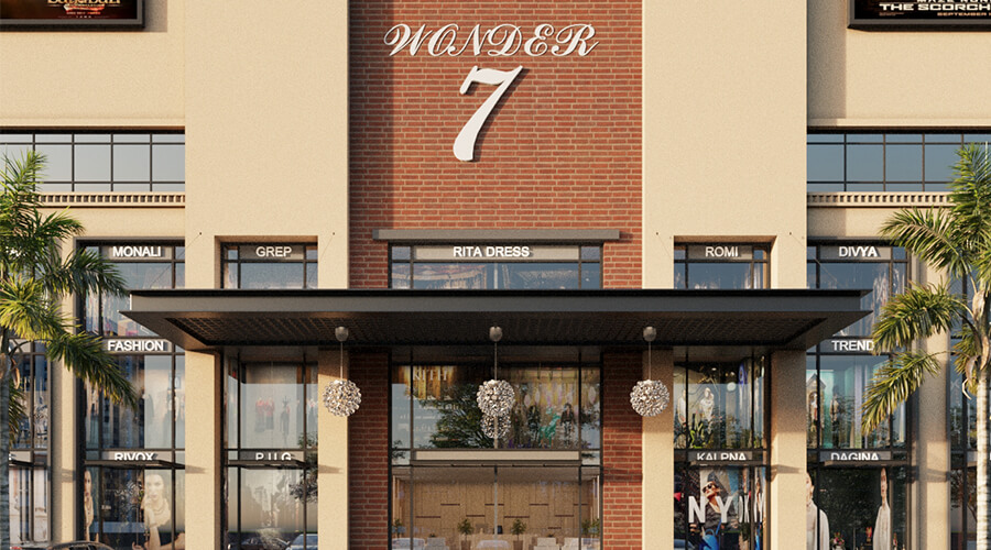 Modern commercial office space architectural visualization