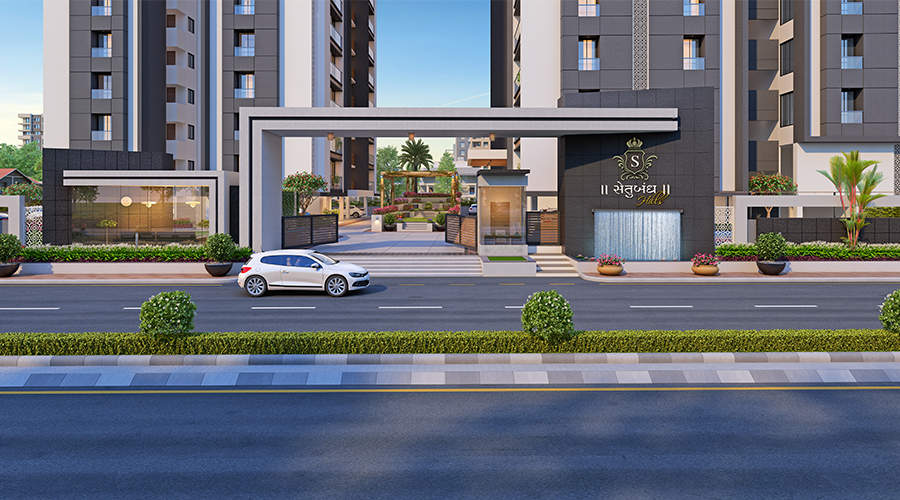 Modern multi-residential residential estate architectural plan