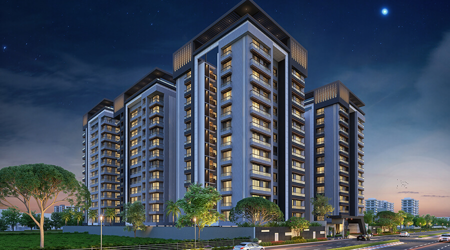 Modern multi-residential gated community architectural design
