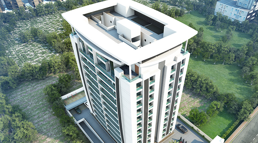 Multi-residential complex parking and drop-off zone design