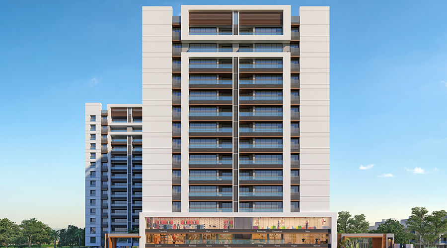 Multi-residential township architectural master plan render