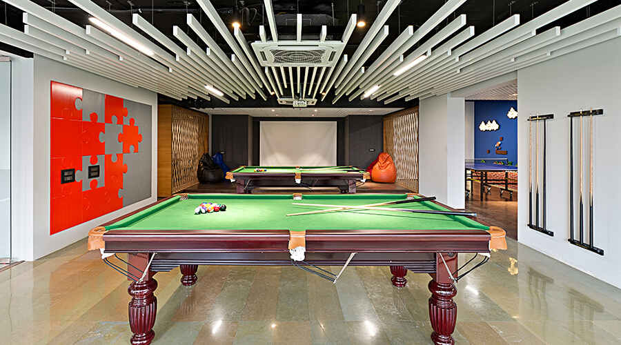 Recreational space interior architecture and decor design